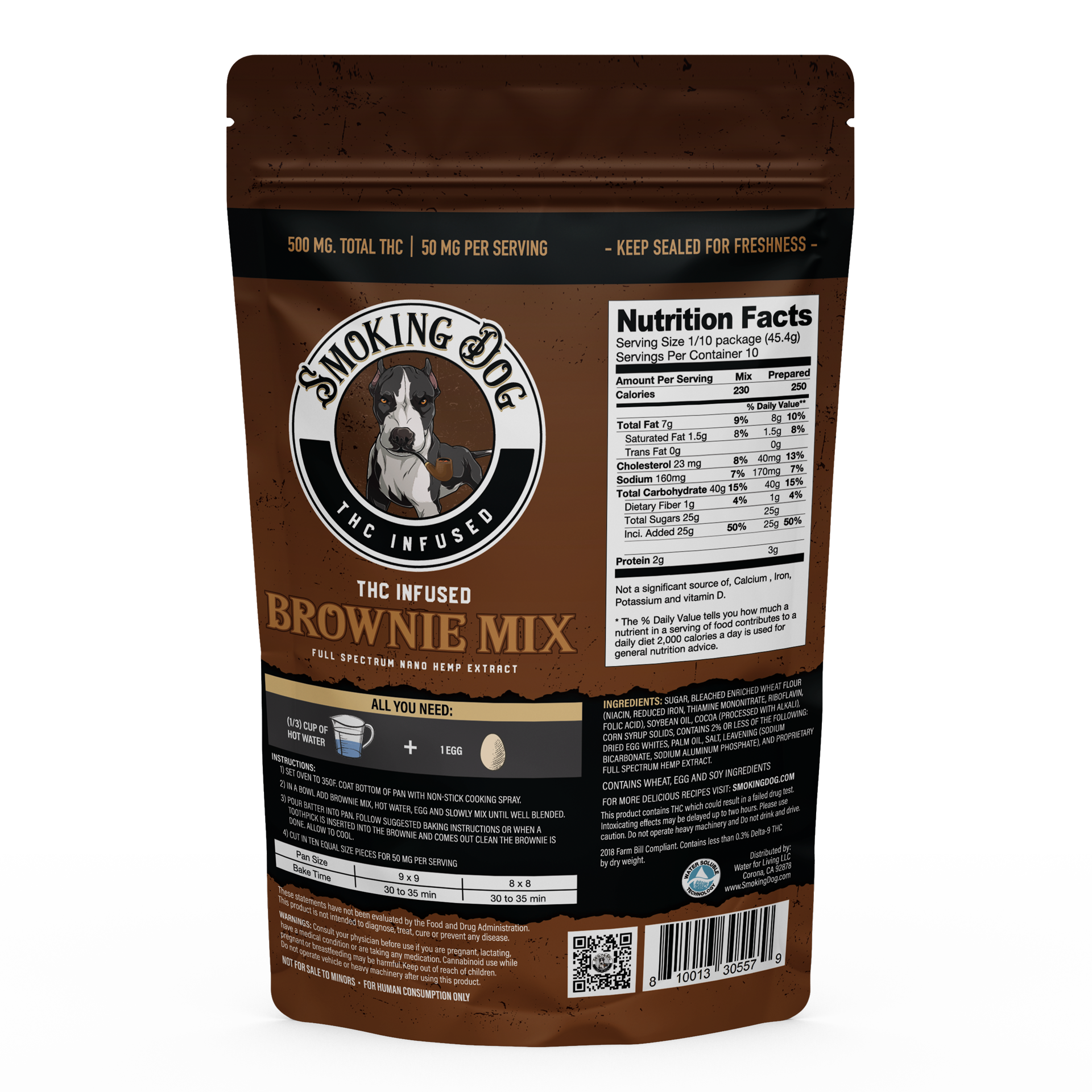 Smoking Dog THC Brownie Mix- Tree Spirit Wellness