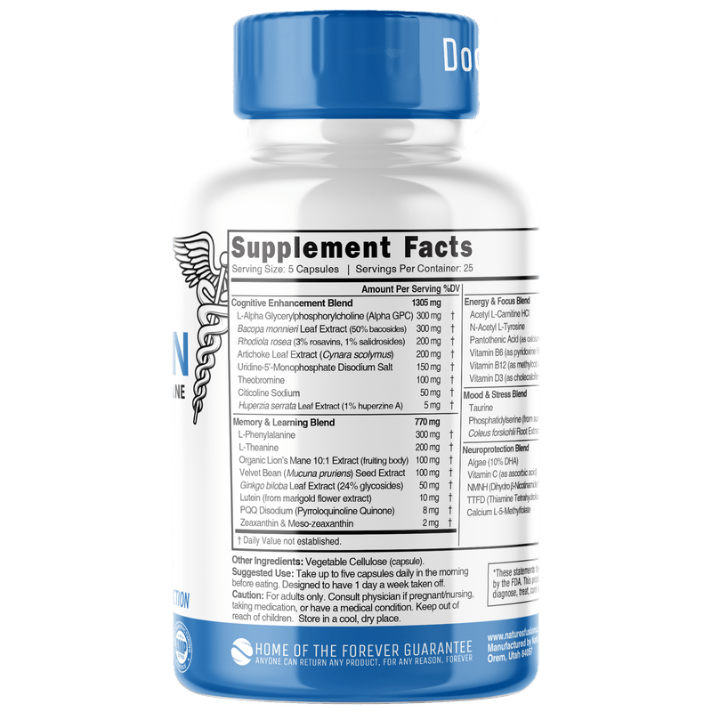 Apex Brain 3410 mg Caffeine Free 125ct - Tree Spirit Wellness