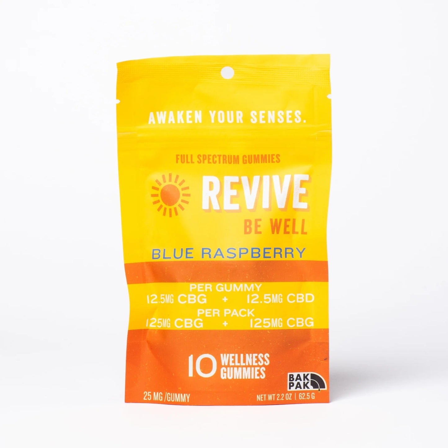 BakPak Revive Gummies CBD+CBG 30ct. (25mg/Gummy) - Tree Spirit Wellness