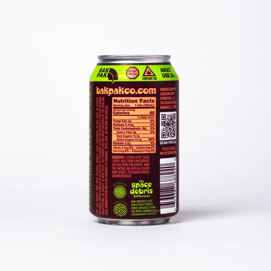 BakPak Space Debris 5mg THC Cannabis Infused Sparkling Water 4pk - Tree Spirit Wellness