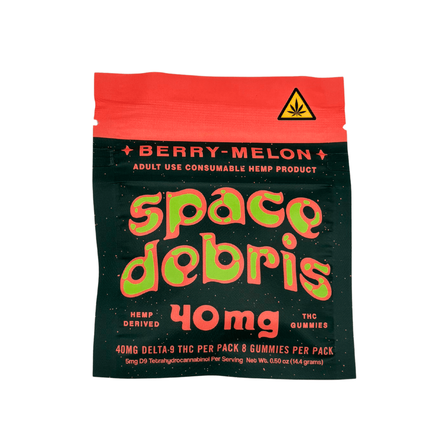 BakPak Space Debris Berry Melon 40mg D9 THC 8ct - Box of 10 - Tree Spirit Wellness