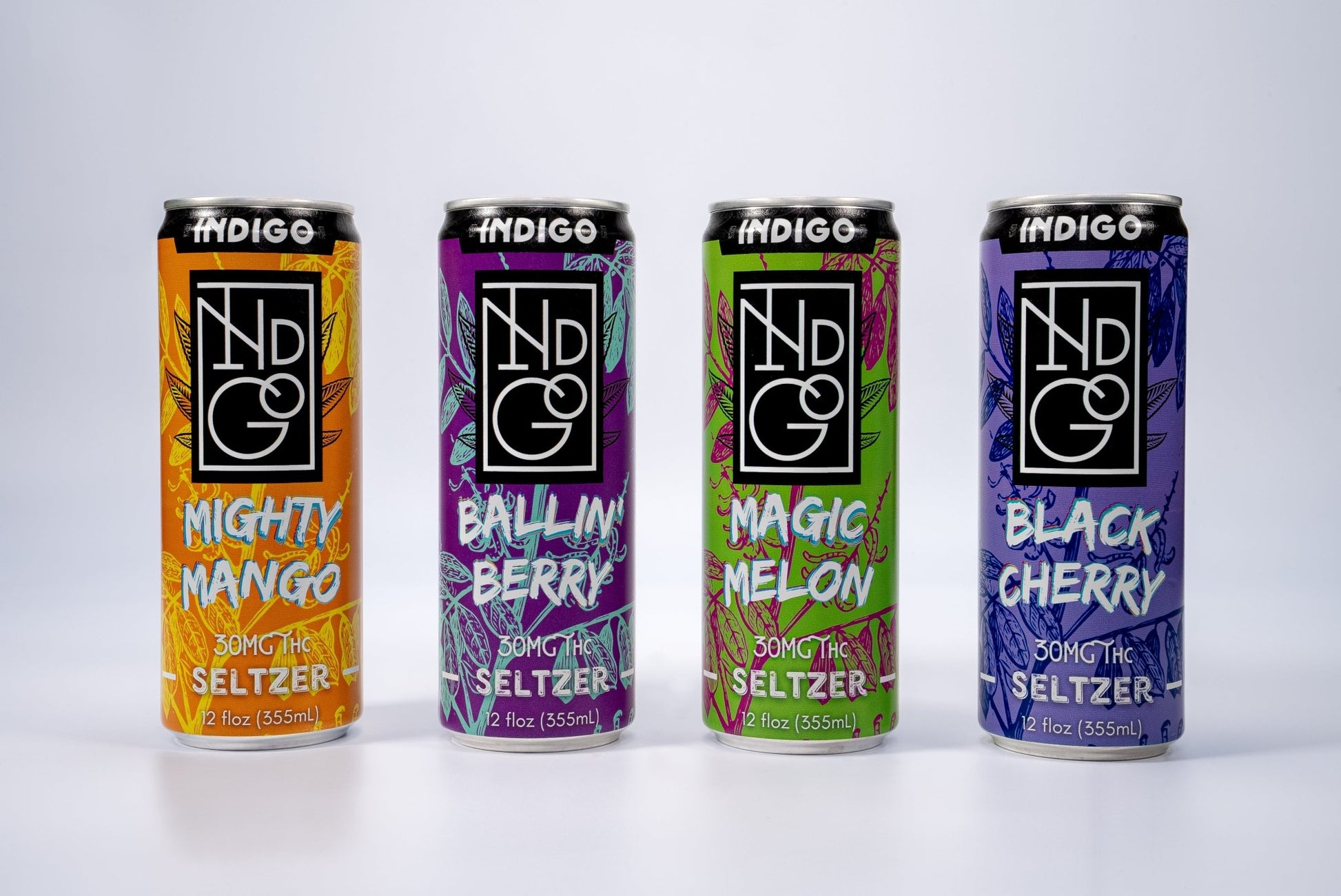 Black Cherry 30mg D9 Seltzer - Pack of 4 - Tree Spirit Wellness