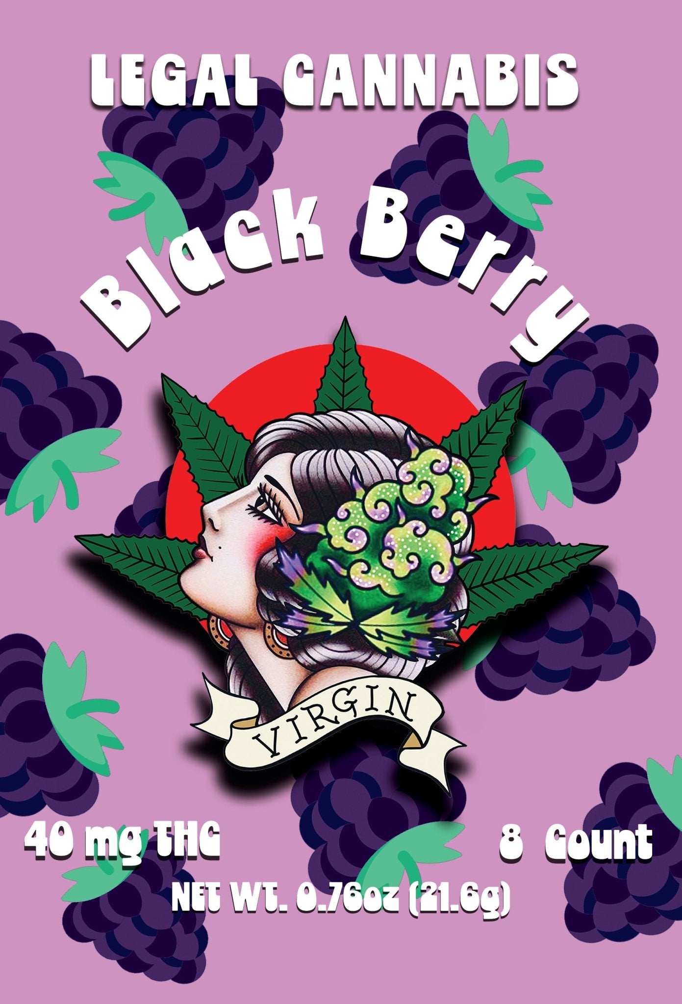 Blackberry 5mg D9 8 count (Box of 10) - Tree Spirit Wellness