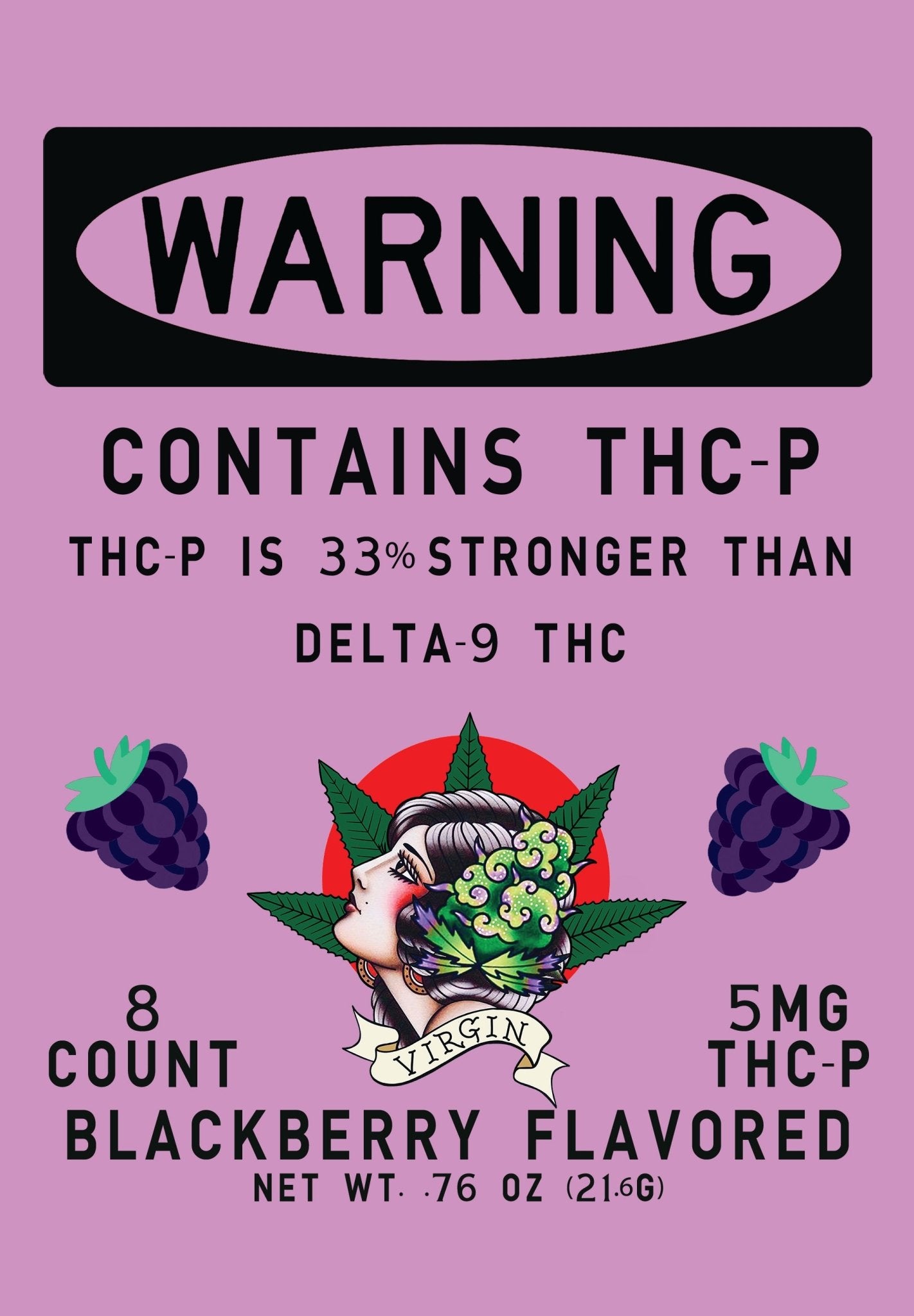 Blackberry 5mg THC - p 8 count gummy (Box of 10) - Tree Spirit Wellness