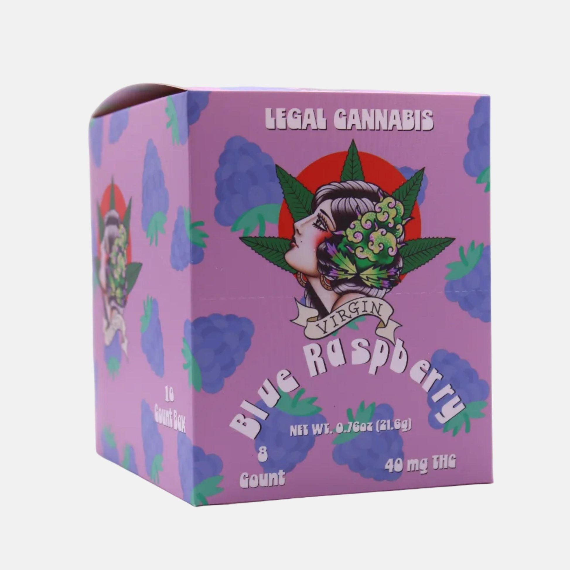 Blue Raspberry 5mg D9 8 count (Box of 10) - Tree Spirit Wellness