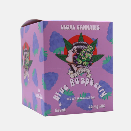 Blue Raspberry 5mg D9 8 count (Box of 10) - Tree Spirit Wellness