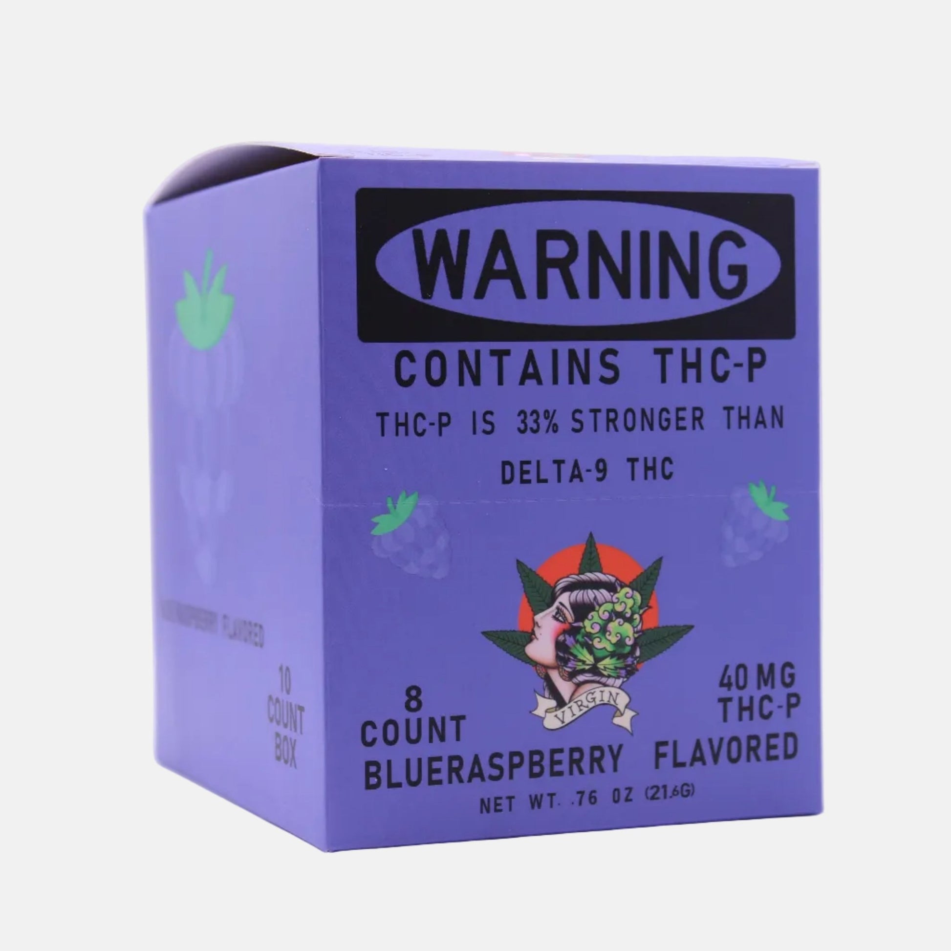 Blue Raspberry 5mg THC - p 8 count gummy (Box of 10) - Tree Spirit Wellness