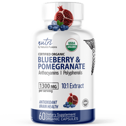 Blueberry & Pomegranate Extracts 1300mg - ORGANIC -  Tree Spirit Wellness
