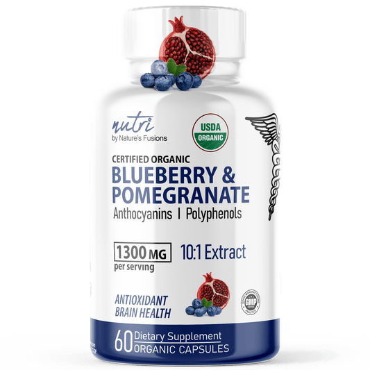 Blueberry & Pomegranate Extracts 1300mg - ORGANIC -  Tree Spirit Wellness