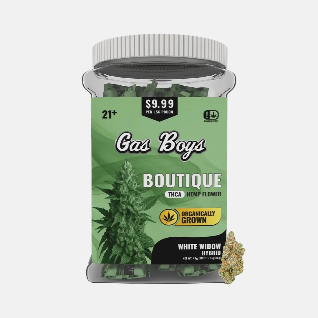 BOUTIQUE THCA FLOWER JUG 42g - White Widow - Hybrid (28CT) - Tree Spirit Wellness