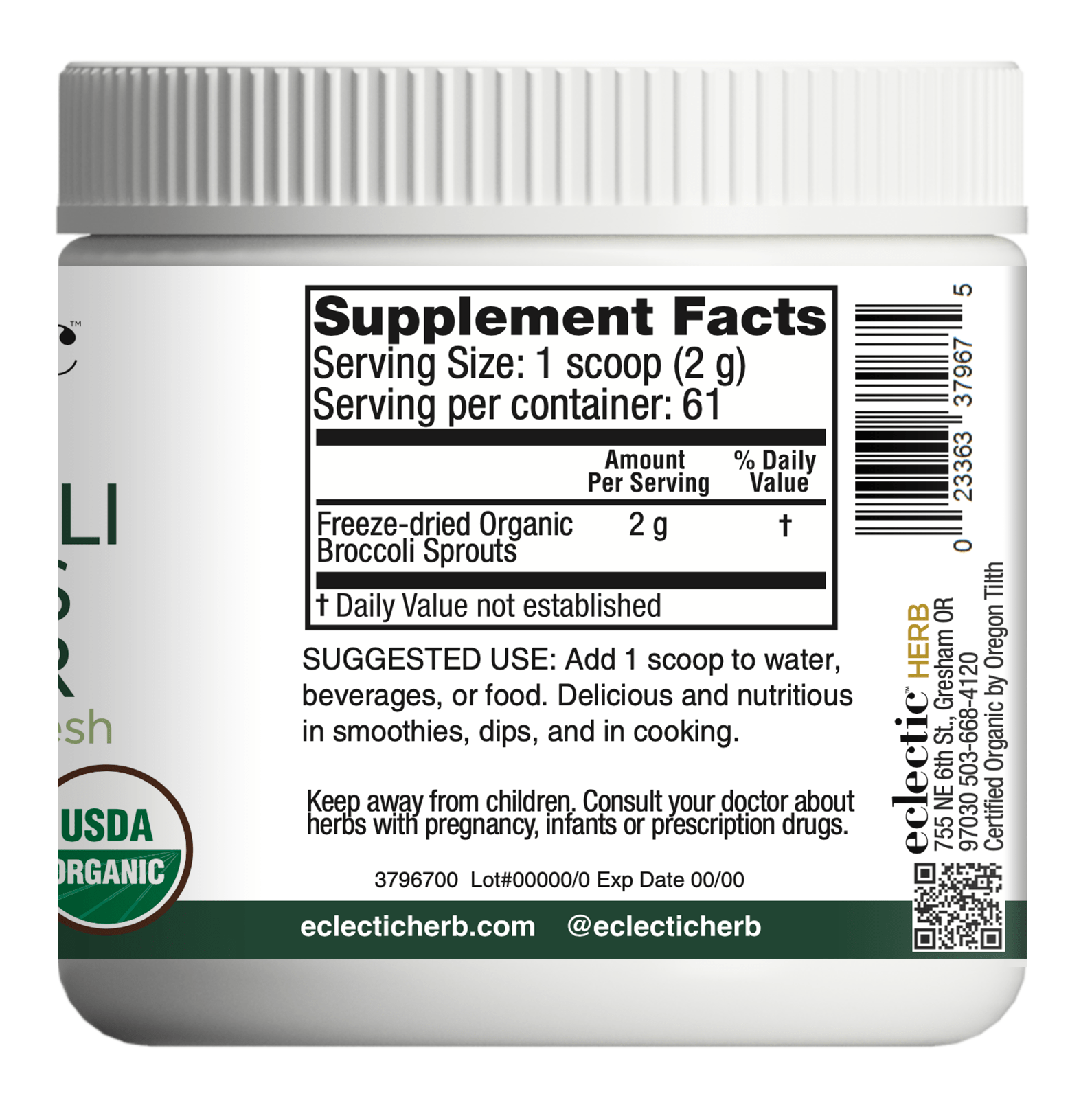 BROCCOLI SPROUTS POWDER - Tree Spirit Wellness