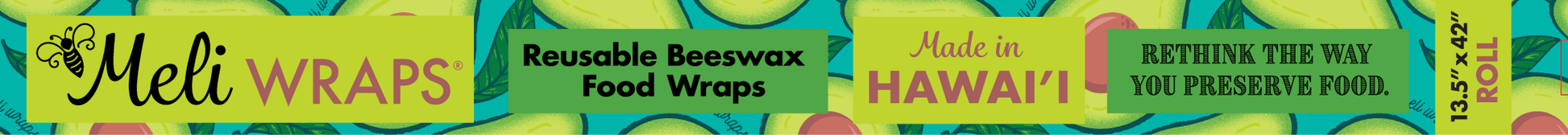Bulk Beeswax Roll- NEW Avocado print  - Tree Spirit Wellness
