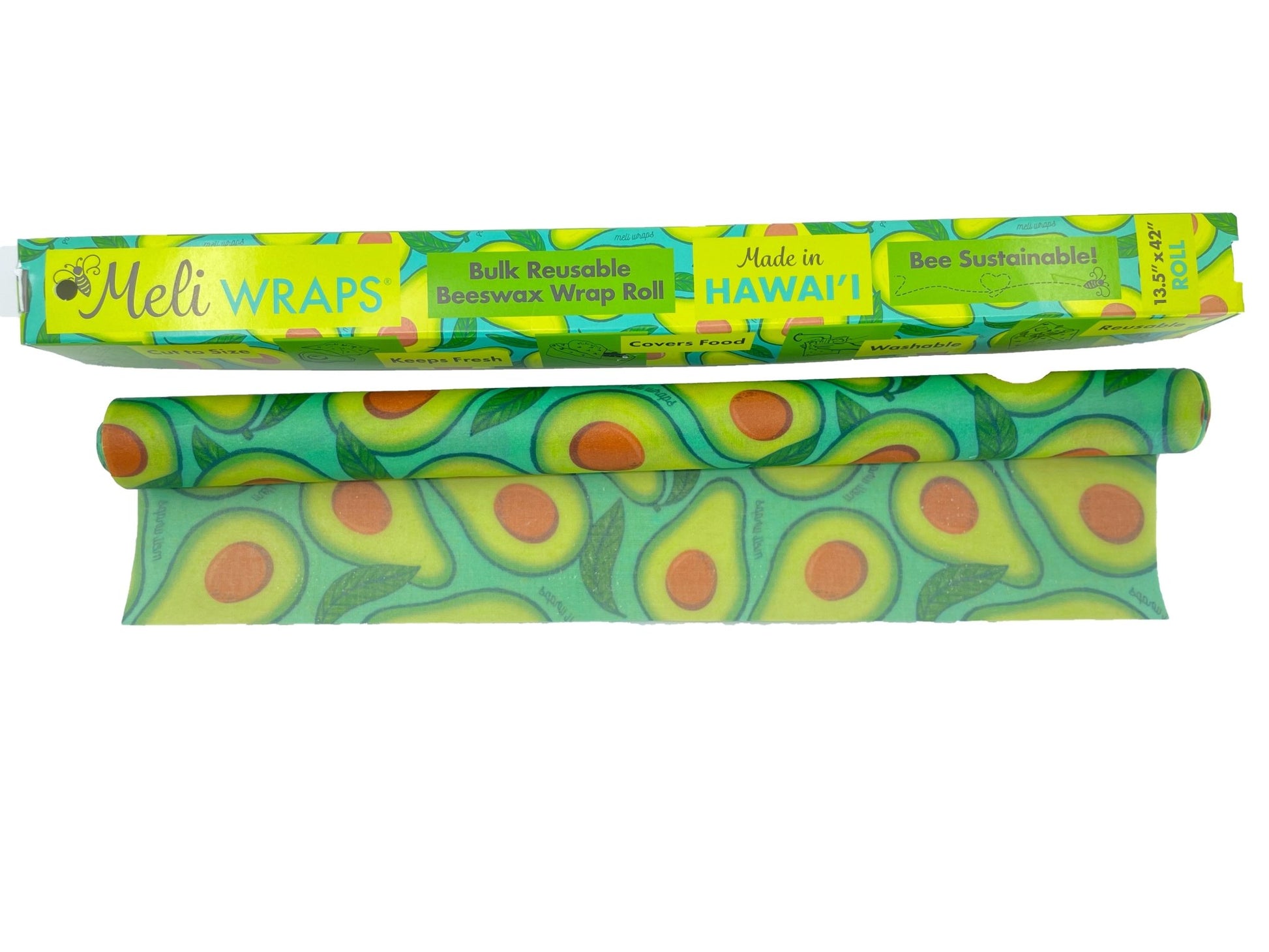 Bulk Beeswax Roll- NEW Avocado print  - Tree Spirit Wellness