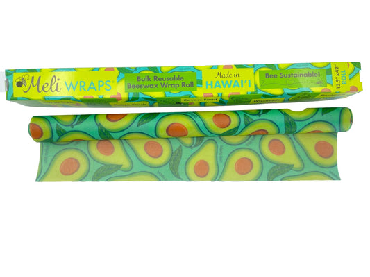 Bulk Beeswax Roll- NEW Avocado print  - Tree Spirit Wellness