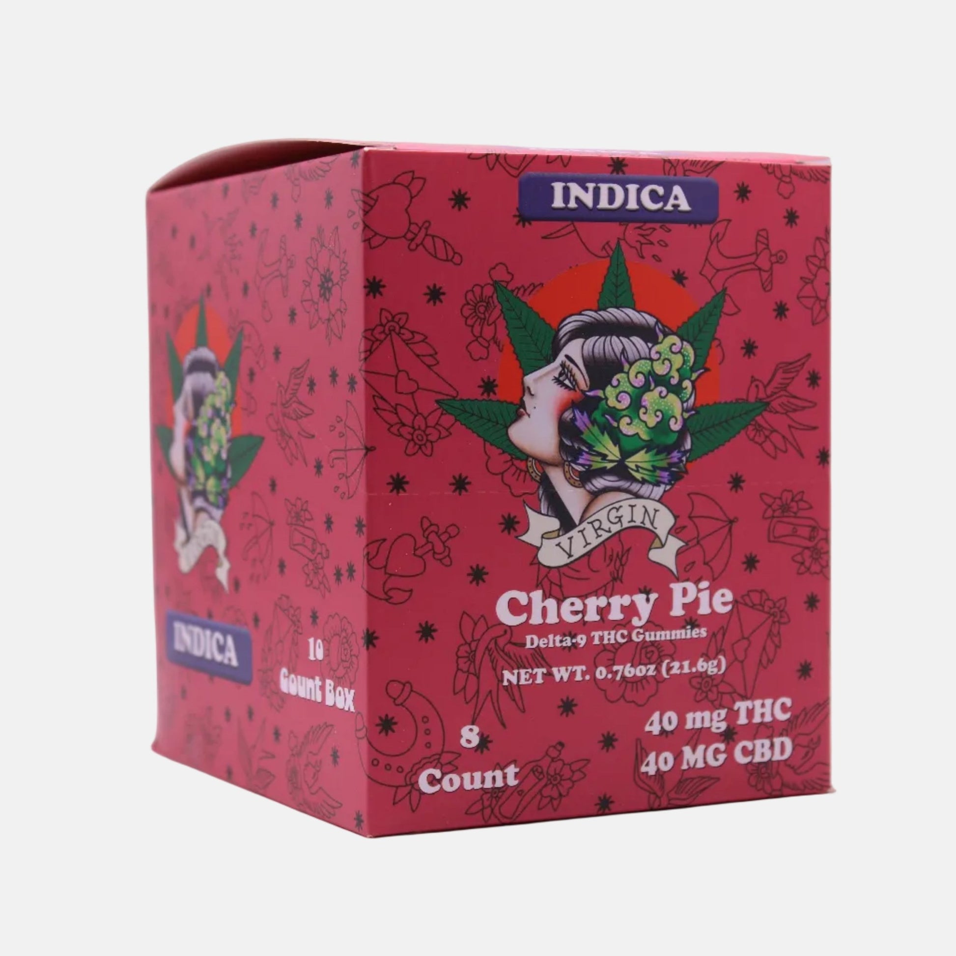 Cherry Pie Live Rosin 5mg D9/CBD 8 ct. Indica (Box of 10) - Tree Spirit Wellness