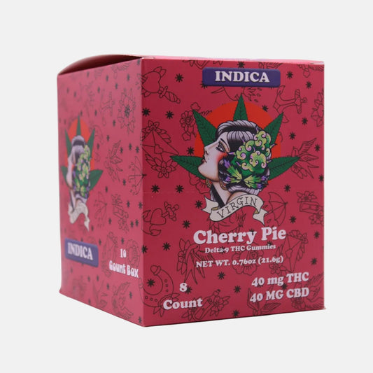 Cherry Pie Live Rosin 5mg D9/CBD 8 ct. Indica (Box of 10) - Tree Spirit Wellness