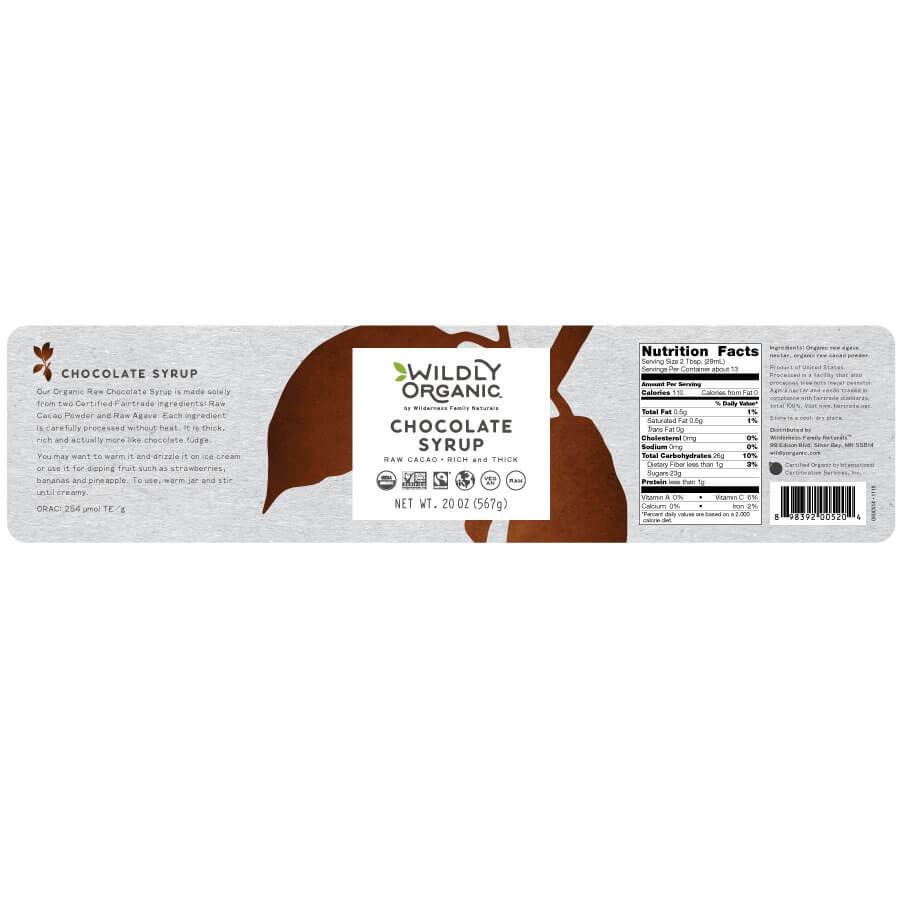 Chocolate Syrup | Certified Organic | Fairtrade | Raw (1 gal.) - Tree Spirit Wellness