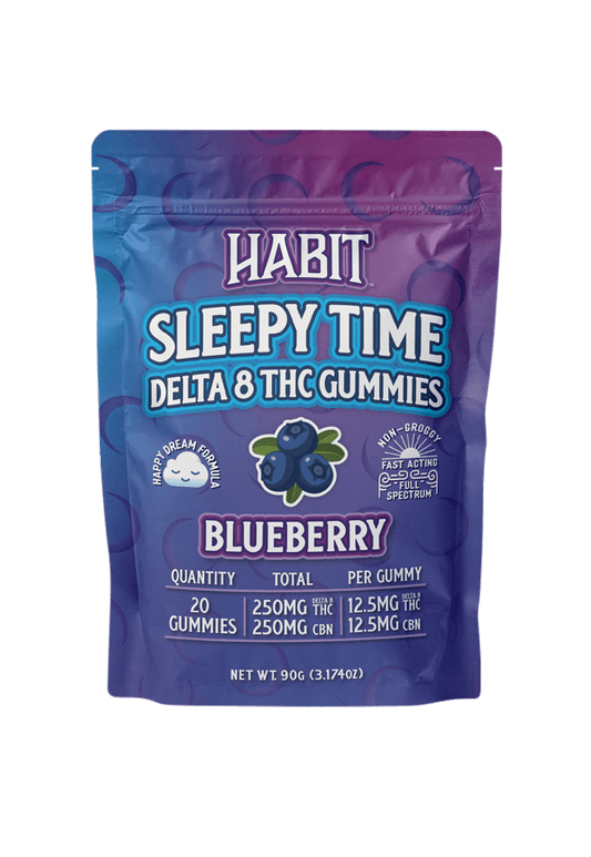 Delta 8 CBN Gummies - SLEEPY TIME Blueberry 20pk - Tree Spirit Wellness