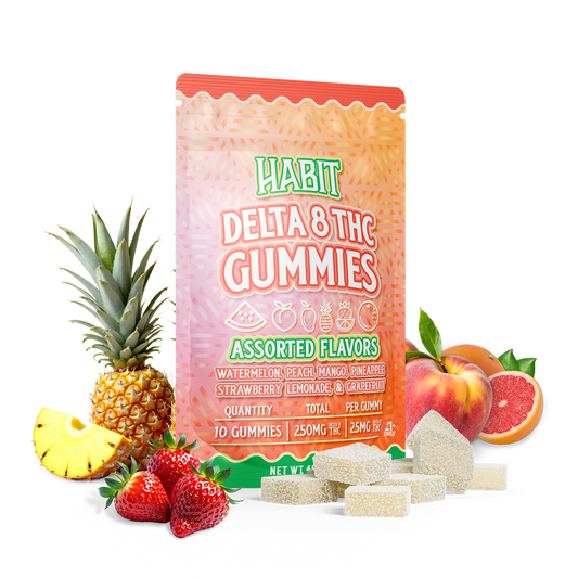 Delta 8 Gummies 25mg Assorted Flavors - 10 Gummies - Tree Spirit Wellness