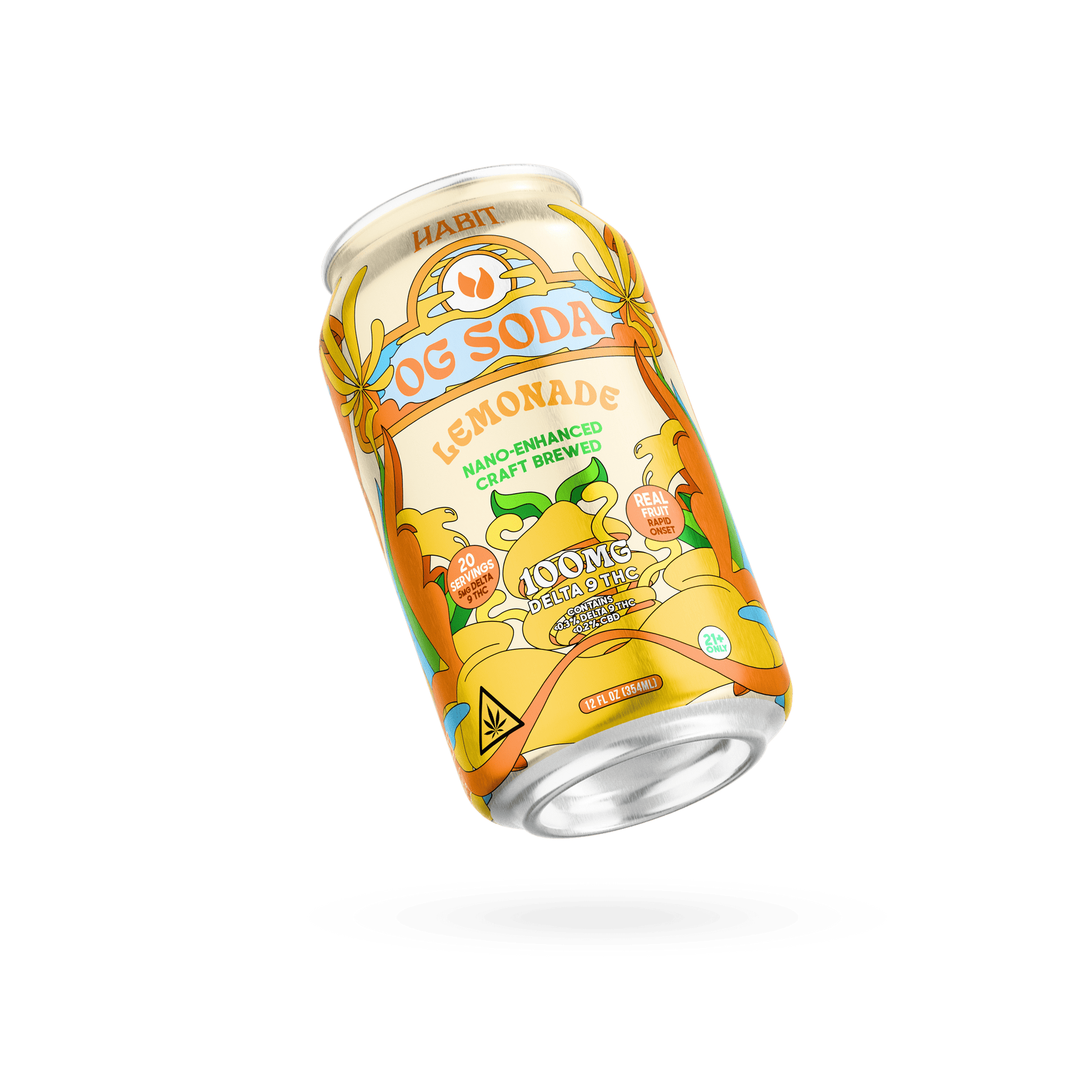 Delta 9 100mg OG Soda - Lemonade - Dynamic - 12pk - Tree Spirit Wellness