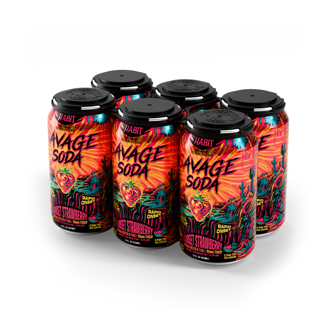 Delta 9 100mg Savage Soda - 6pk - Tree Spirit Wellness