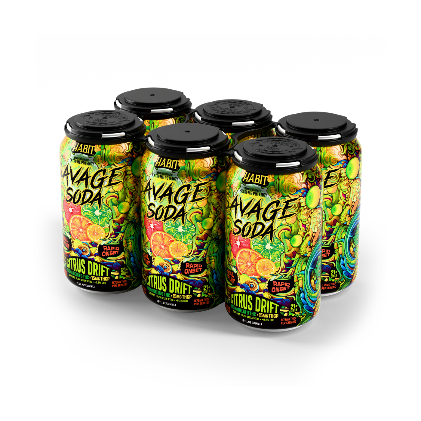 Delta 9 100mg Savage Soda - 6pk - Tree Spirit Wellness