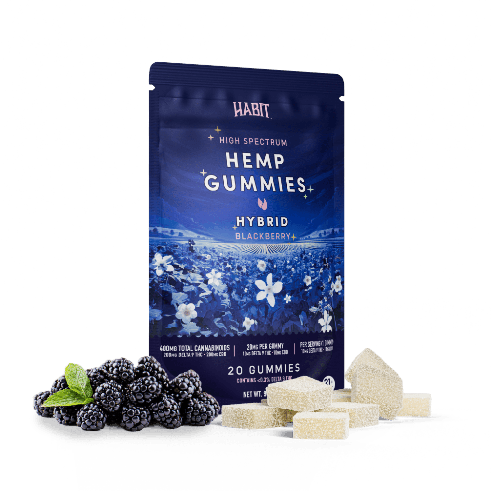 Delta 9 + CBD High Spectrum Hemp - 20 Blackberry Gummies - Tree Spirit Wellness