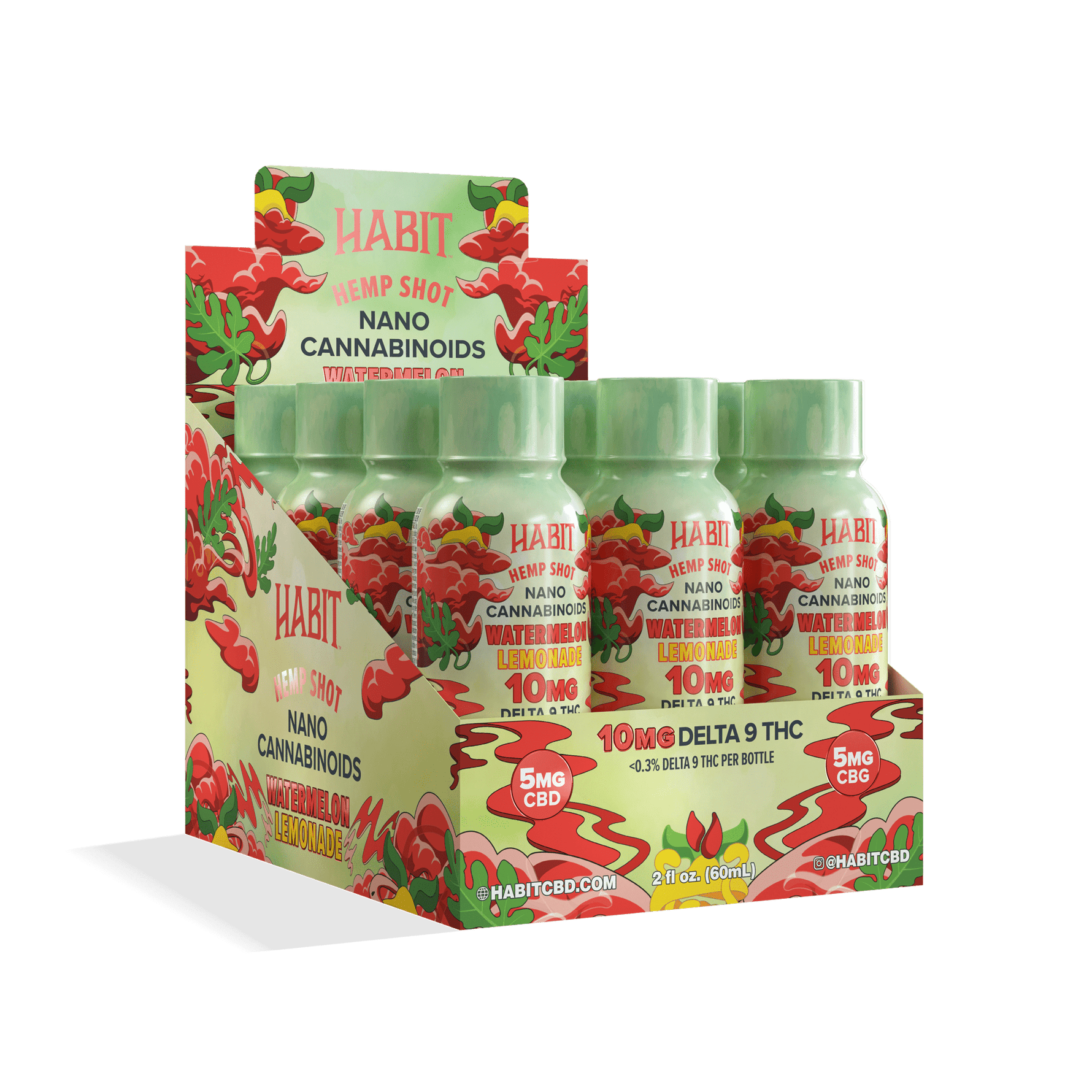 Delta 9 Hemp Shots – Watermelon Lemonade (Case of 12) - Tree Spirit Wellness