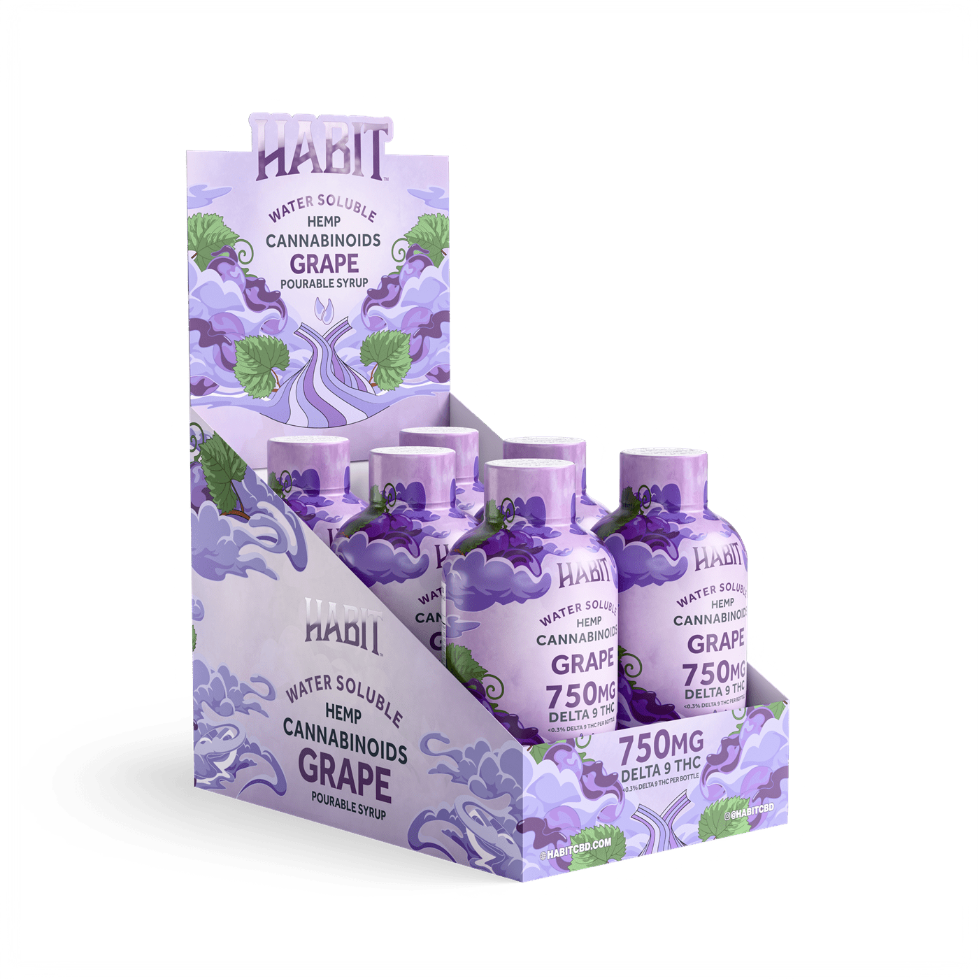 Delta 9 Hemp Syrup - Grape 750mg (Box of 6) - Tree Spirit Wellness