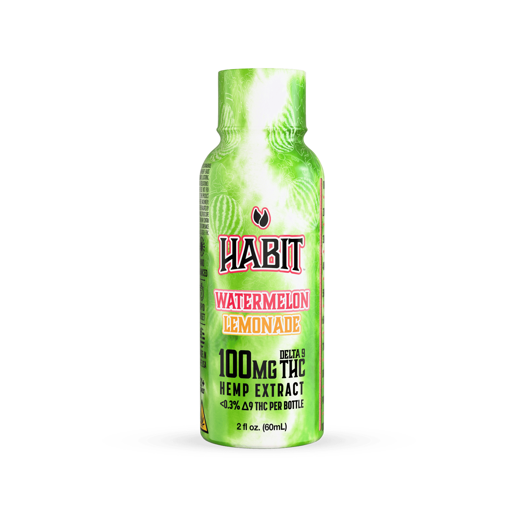 Delta 9 High Spectrum Hemp Shot – 100mg Watermelon Lemonade (Case of 12) - Tree Spirit Wellness