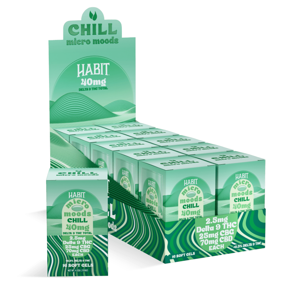 Delta 9 Micro Moods Soft Gel Tabs - Chill - 10pk display - Tree Spirit Wellness