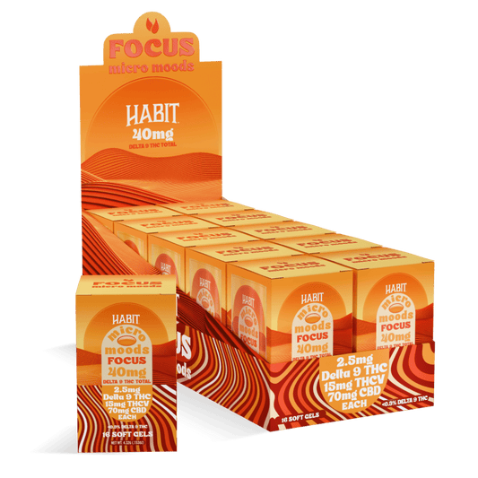 Delta 9 Micro Moods Soft Gel Tabs - Focus - 10pk display - Tree Spirit Wellness