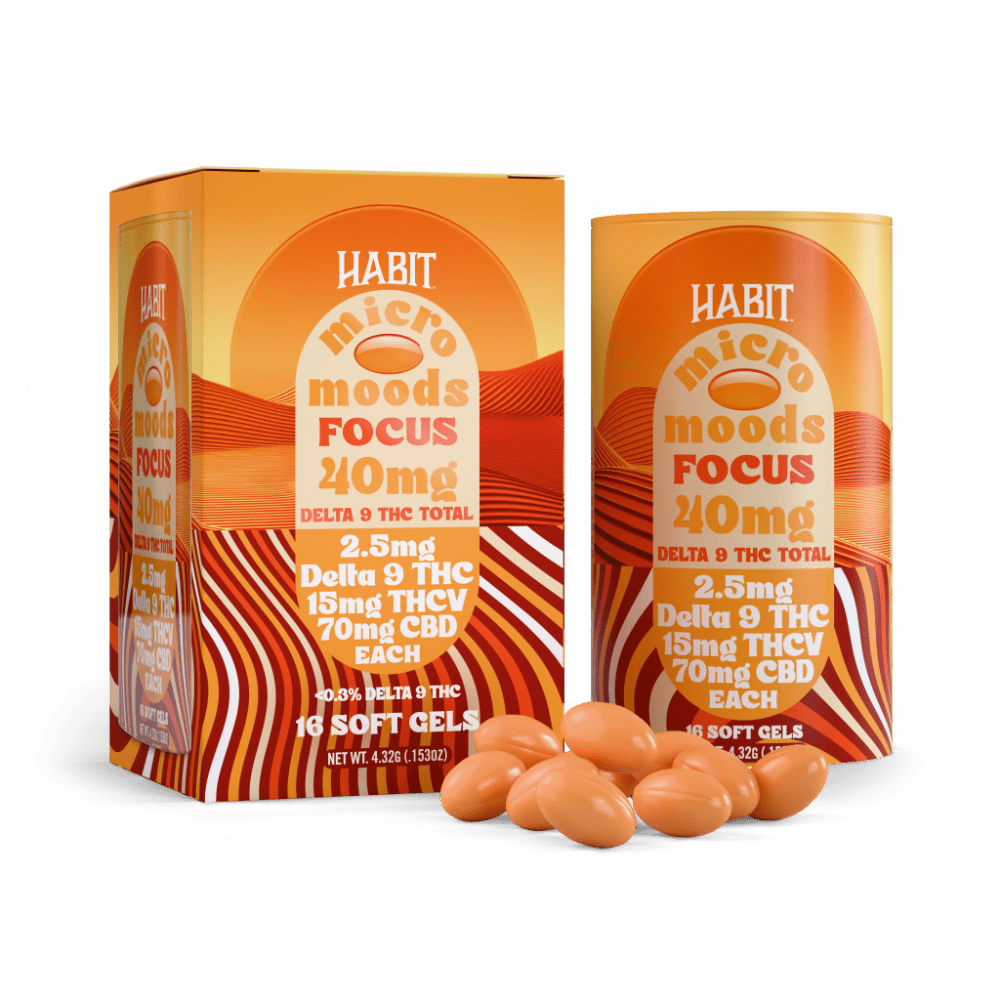 Delta 9 Micro Moods Soft Gel Tabs - Focus - 10pk display - Tree Spirit Wellness