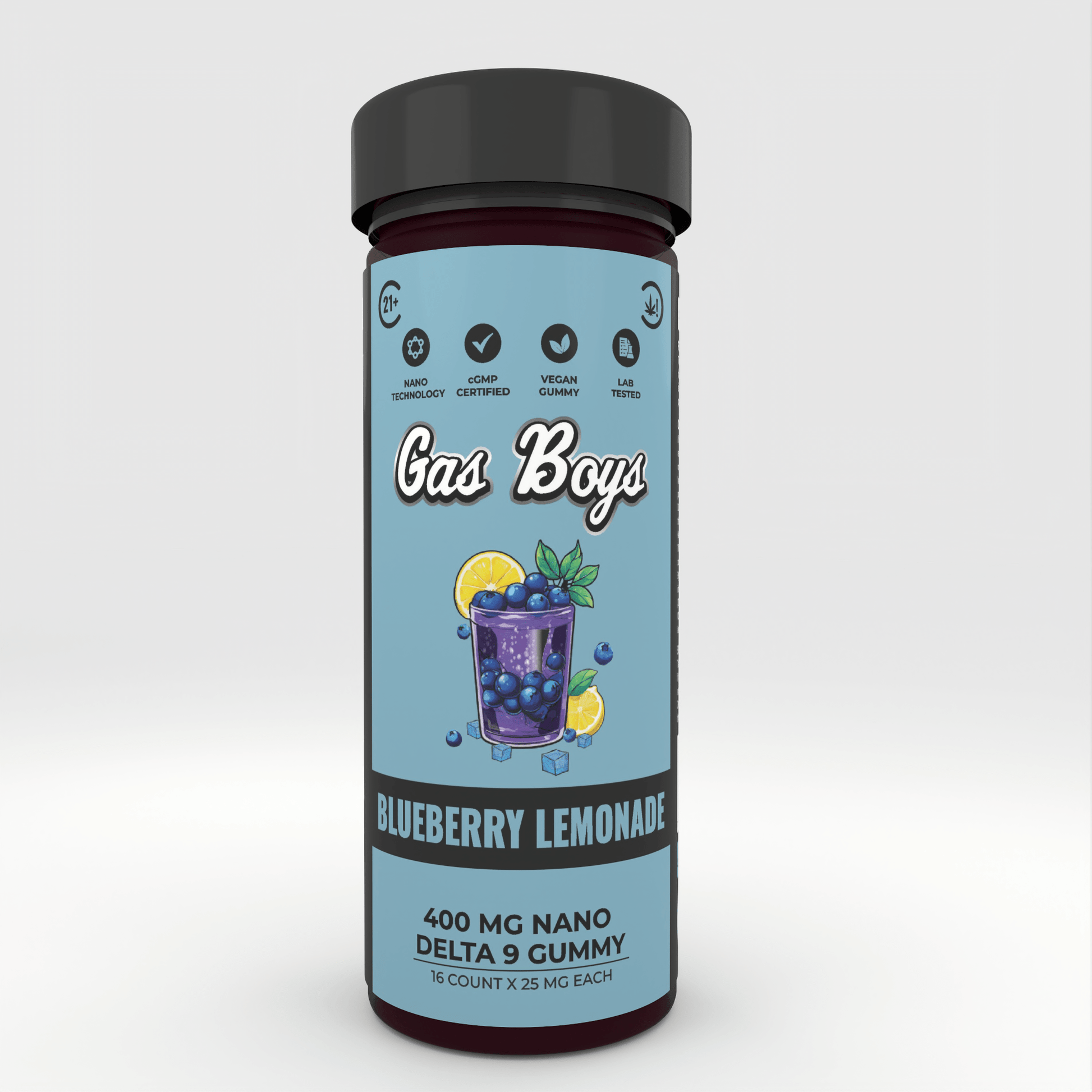 DELTA 9 NANO Gummy - BLUEBERRY LEMONADE 400Mg Jar (16ct) - Tree Spirit Wellness