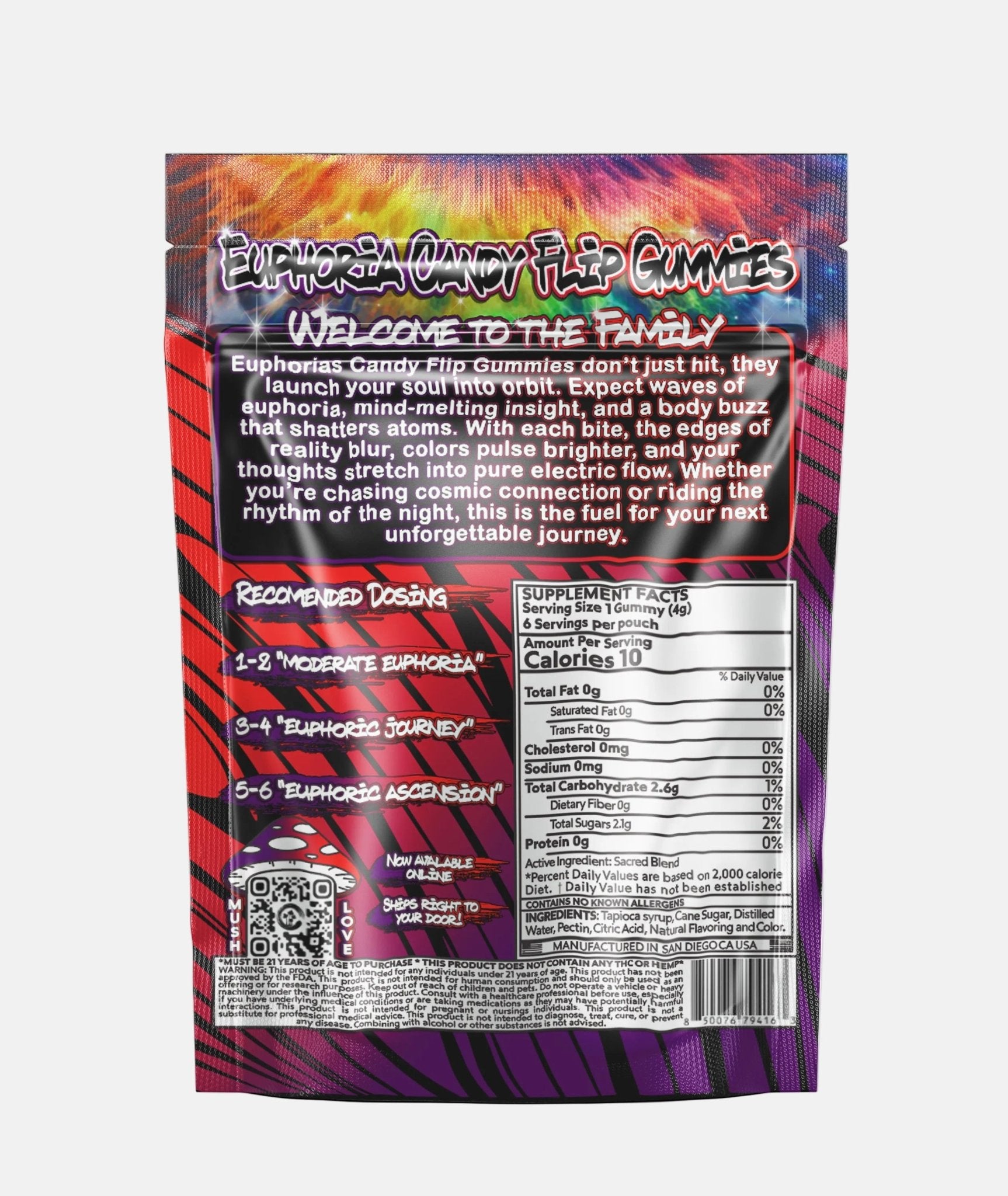 Euphoria Gummies – Black Cherry 6ct - (Box of 10) - Tree Spirit Wellness
