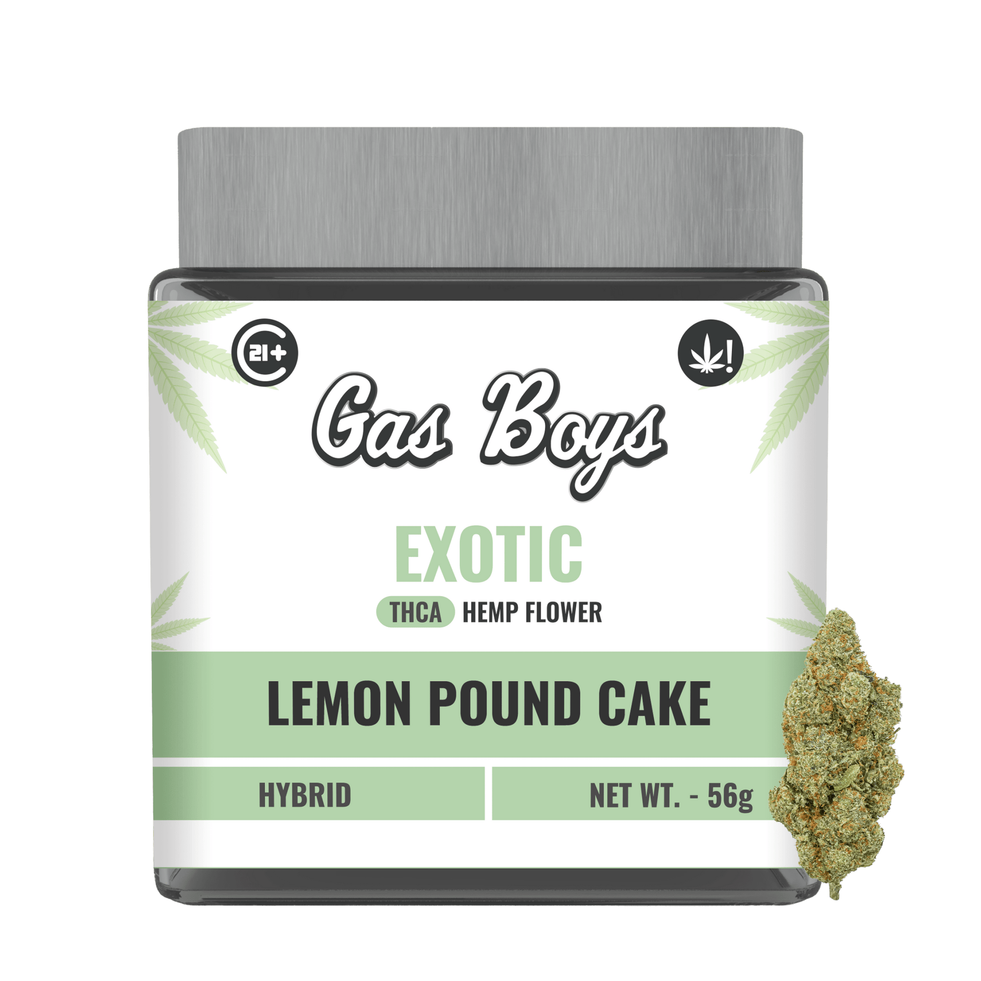 EXOTIC THCA FLOWER JAR - Lemon Pound Cake - Hybrid - 2oz - Tree Spirit Wellness