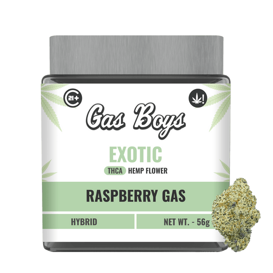 EXOTIC THCA FLOWER JAR - Raspberry Gas - Hybrid - 2oz - Tree Spirit Wellness