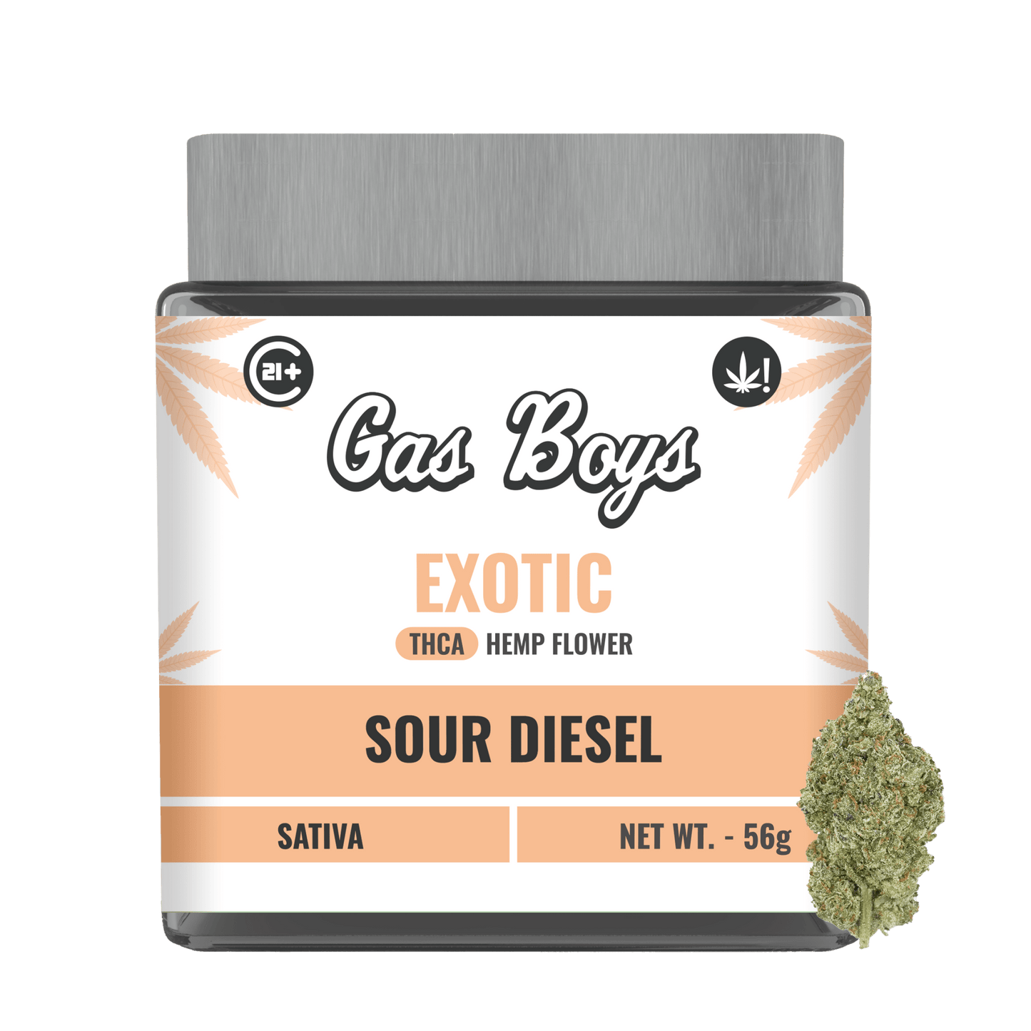 EXOTIC THCA FLOWER JAR - Sour Diesel - Sativa - 2oz - Tree Spirit Wellness