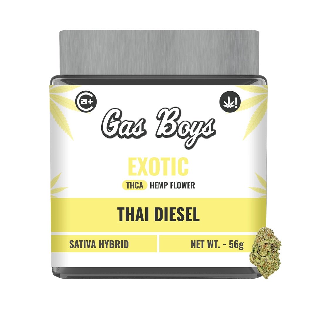 EXOTIC THCA FLOWER JAR - Thai Diesel - Sativa Hybrid - 2oz - Tree Spirit Wellness