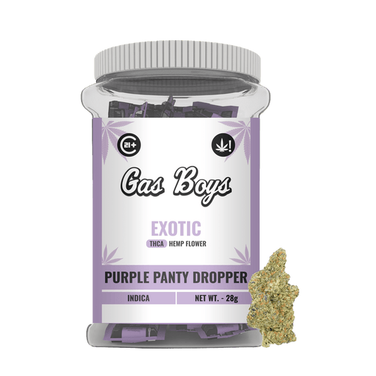 EXOTIC THCA FLOWER JUG - Purple Panty Dropper - Indica (28CT) - Tree Spirit Wellness