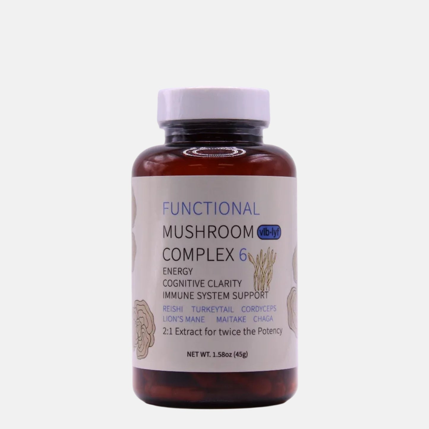 Functional Mushroom Complex 6 (500mg x 90 Capsules) - Tree Spirit Wellness