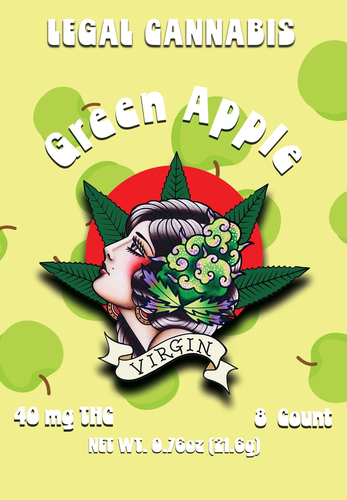 Green Apple 5mg D9 8 count (Box of 10) - Tree Spirit Wellness