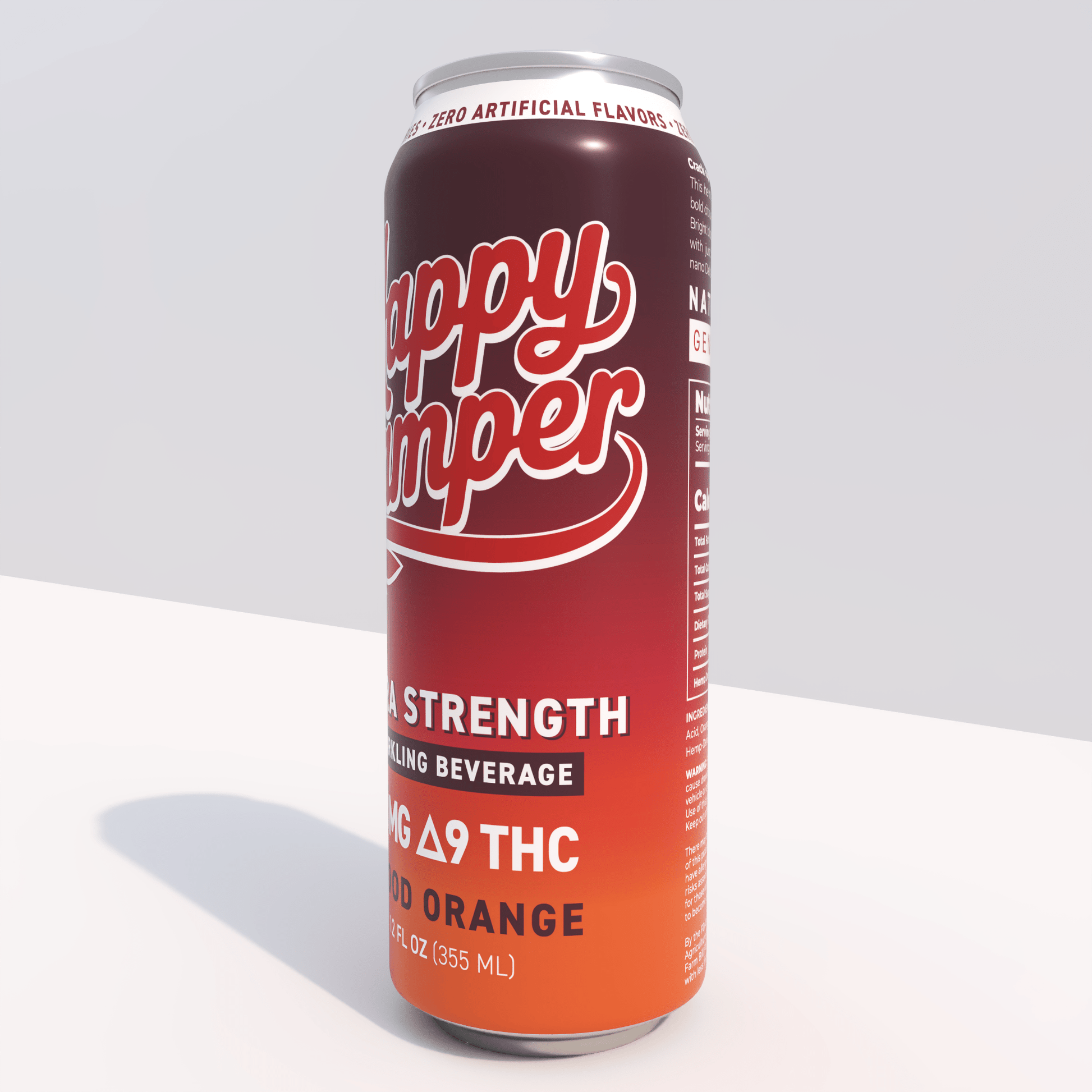 happy camper Blood Orange - 50mg Delta 9 THC - 355 ml Extra Strength - 12 pack - Tree Spirit Wellness