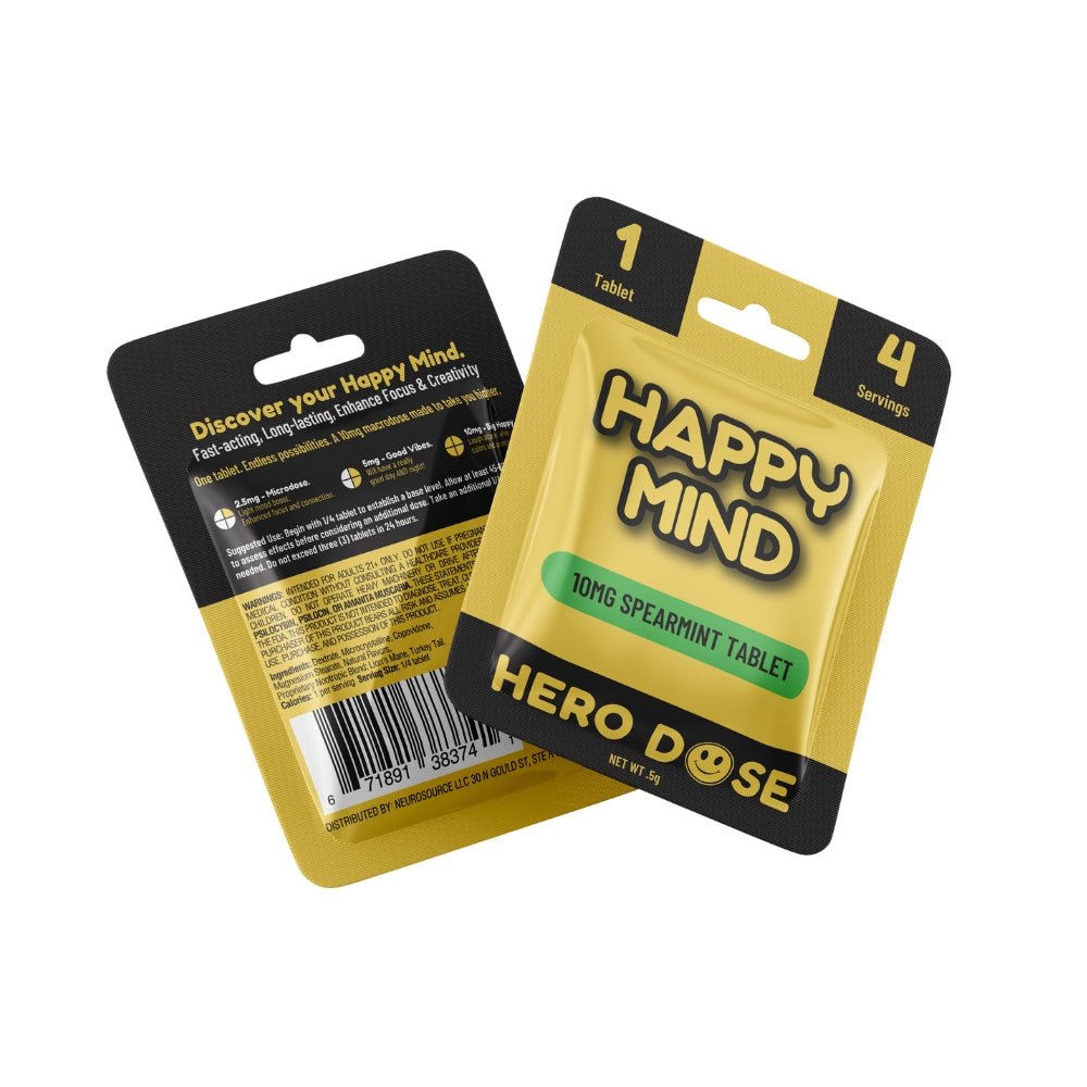 Happy Mind - Spearmint Synaptic Surge - Hero Dose - Box of 10 - Tree Spirit Wellness