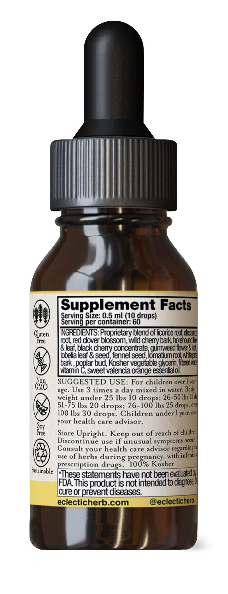 HERBAL COUGH ELIXIR KIDS - BLACKCHERRY - Tree Spirit Wellness
