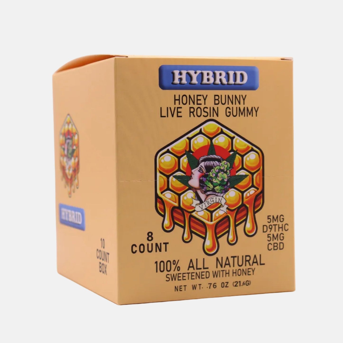 Honey Bunny Live Rosin Hybrid Gummy 8ct. 5mg Hybrid (Box of 10) - Tree Spirit Wellness