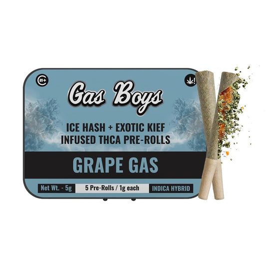 ICE HASH + EXOTIC KIEF INFUSED PRE - ROLL - Grape Gas - Indica Hybrid 8ct - Tree Spirit Wellness