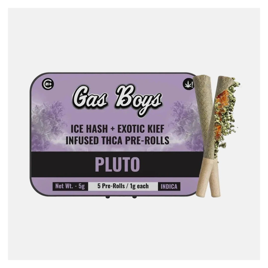 ICE HASH + EXOTIC KIEF INFUSED PRE - ROLL - Pluto - Indica 8ct - Tree Spirit Wellness