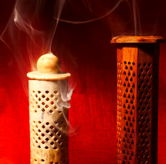 Incense Burner - Soapstone Tower Genie Jali - Tree Spirit Wellness