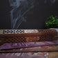 Incense Burner - Wooden Box with Storage - 5 Panel Jali & Flowers - Tree Spirit Wellness